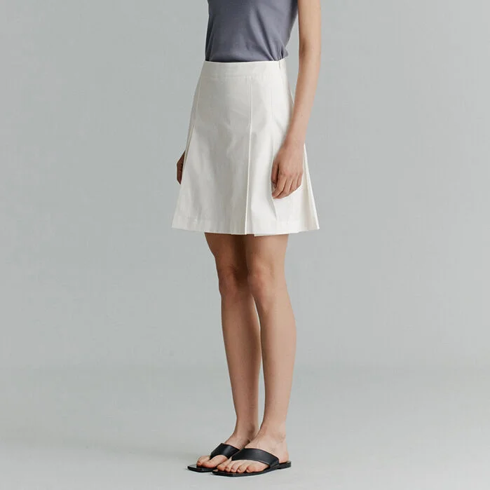 Pleated Mini Skirt(Ivory)