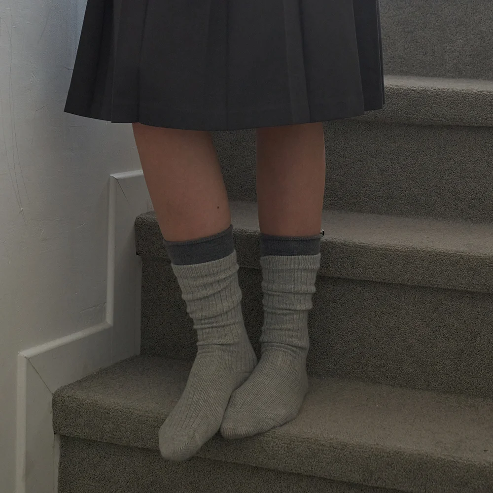 Two-Tone Soft Rib Socks_3 color