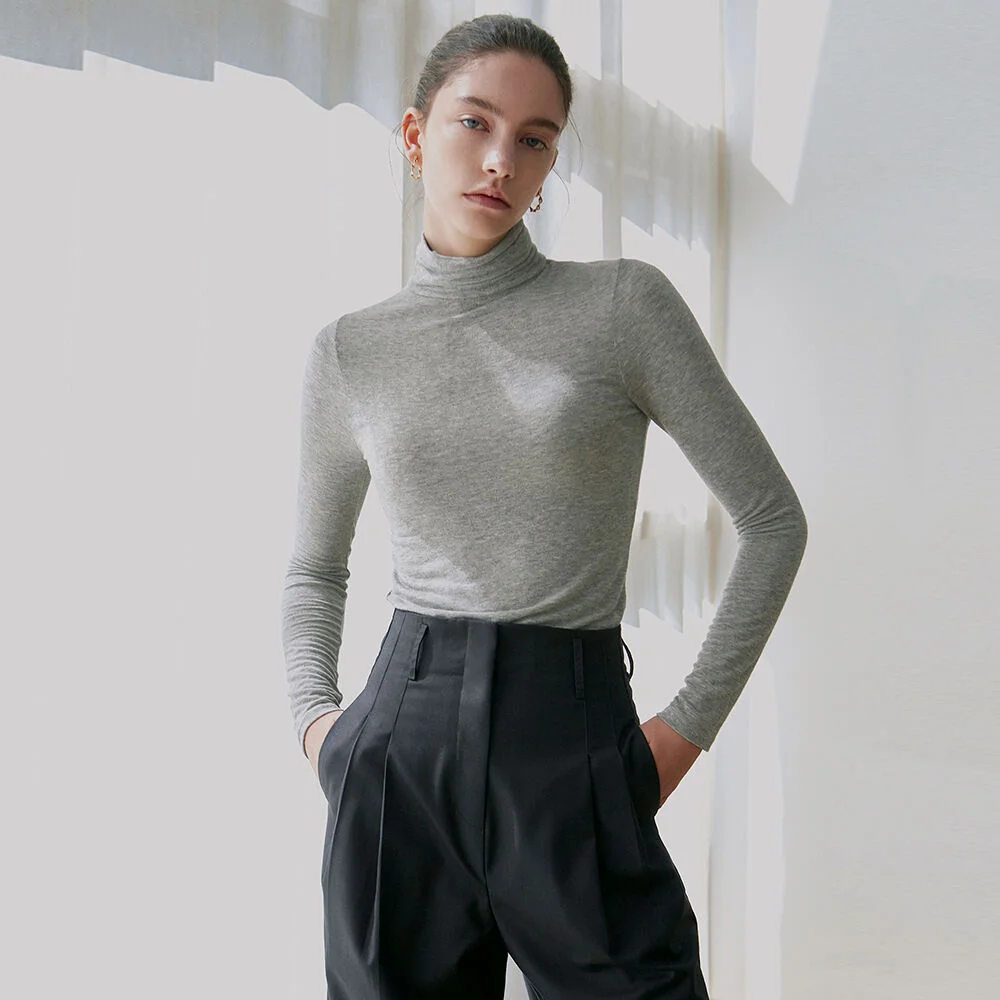 SOFT TURTLENECK SLIM TOP_6 COLOR
