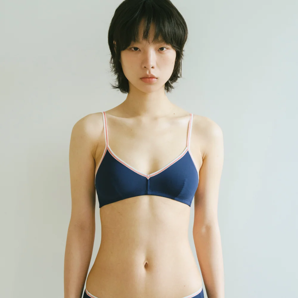 網布 Eau Bralette_海洋 海軍藍