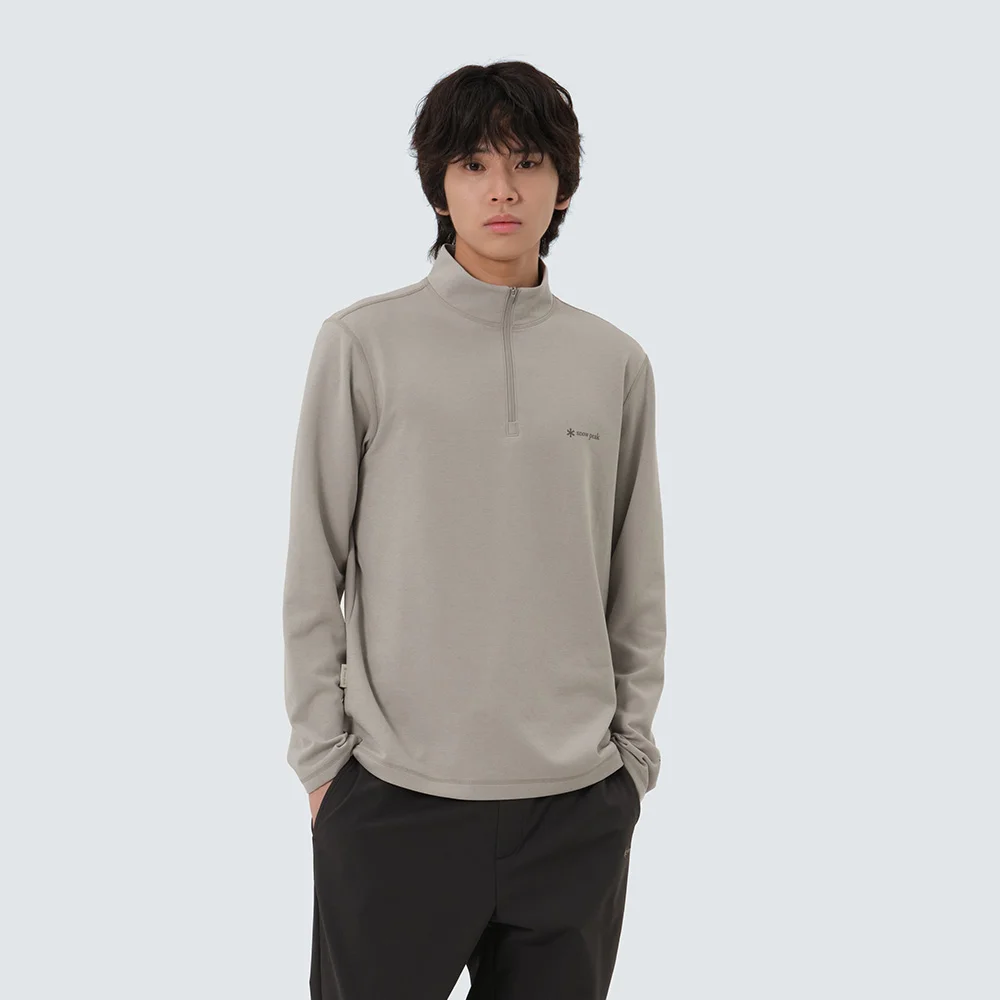 Delta Peak 速乾 半拉鏈 T恤 Fog Gray (S25FMTZT22)