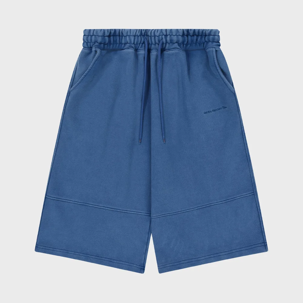 Washed Bermuda shorts Deep blue