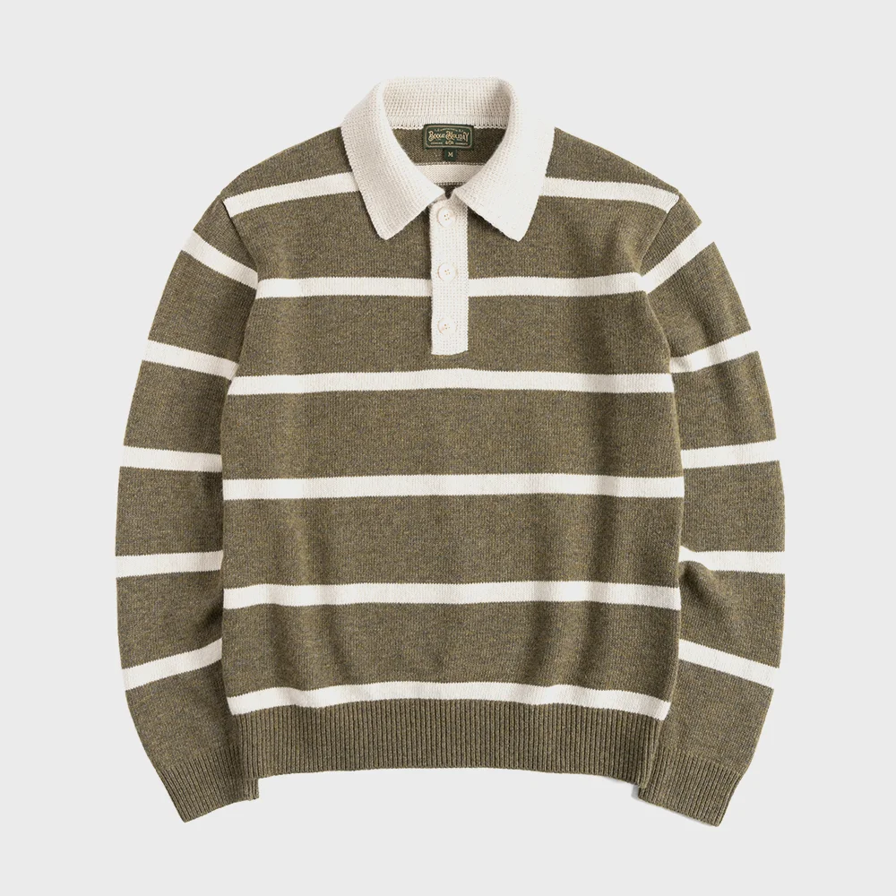 10 KNITTED RUGBY SHIRT (olive)