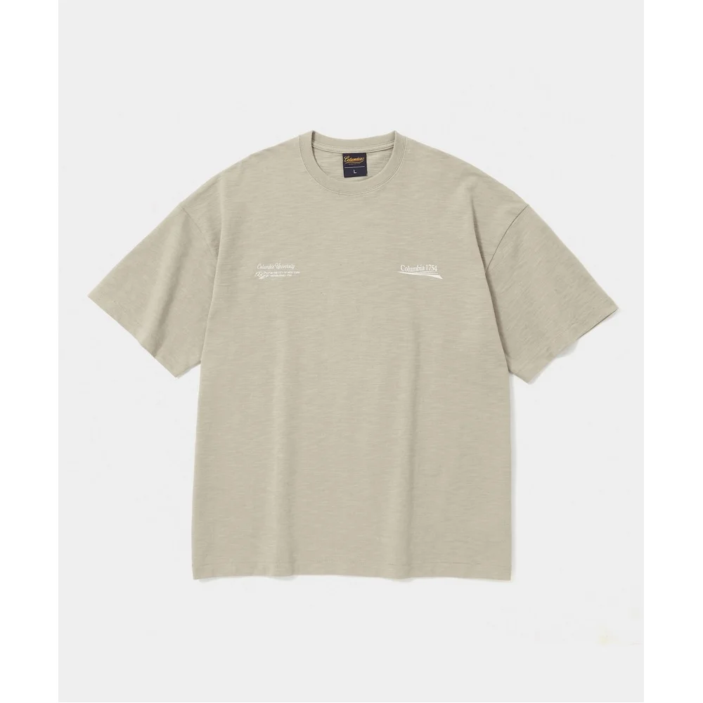 CU BIG WAVE LOGO S/S T-SHIRTS 自然米色