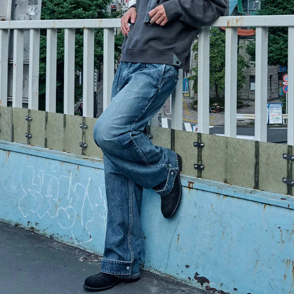 WIDE DENIM_FADED WASHED