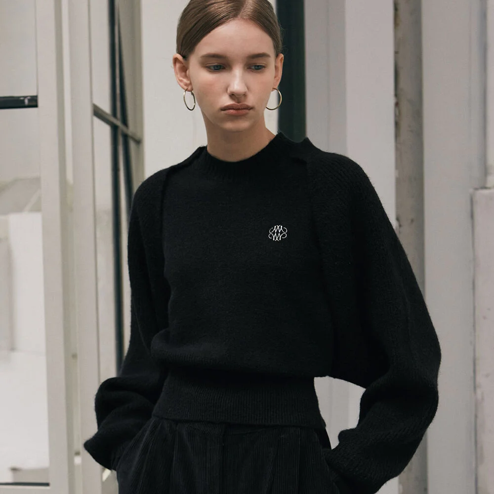 NICOLE BOLERO KNIT SET UP_BLACK