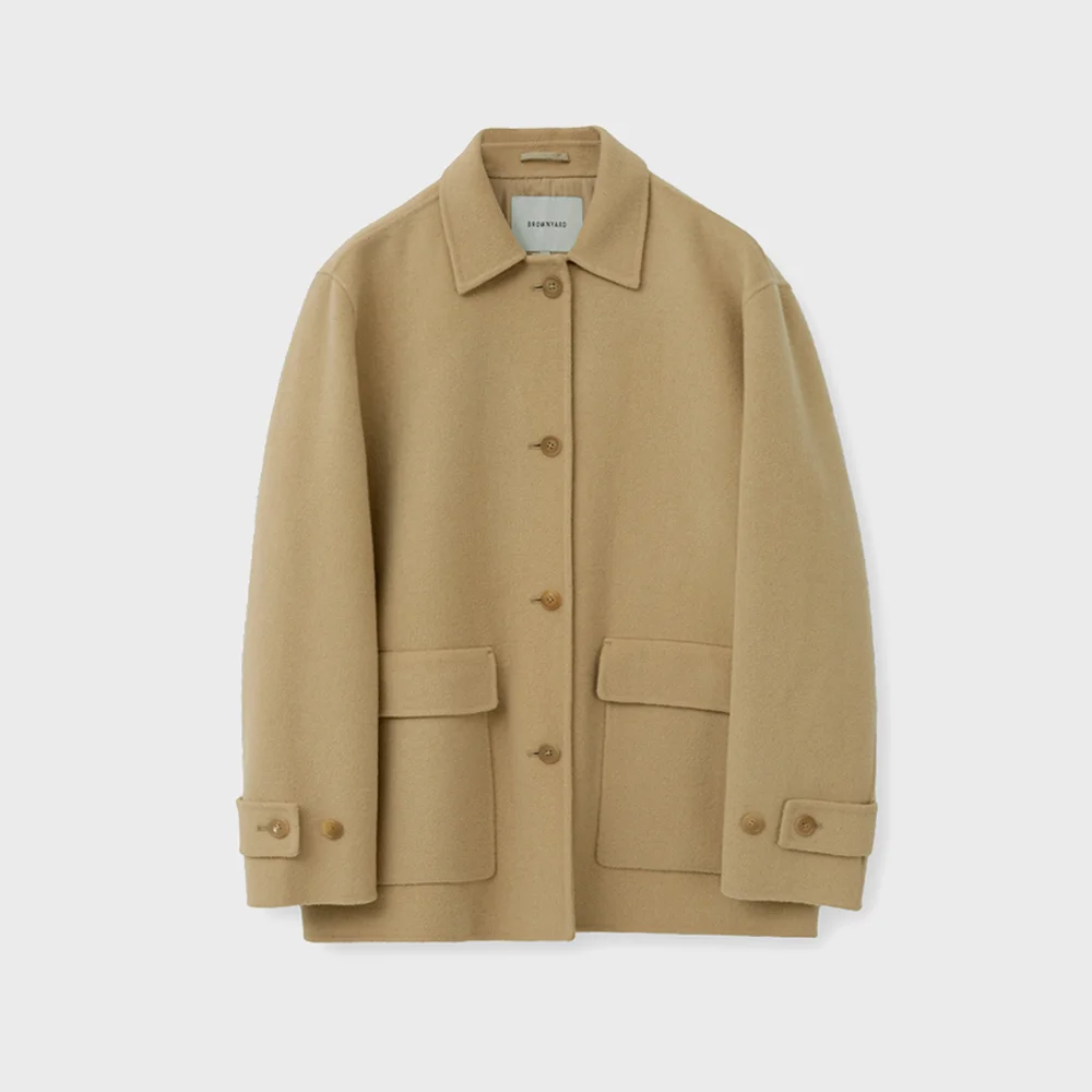 W Handmade Half Coat, Beige