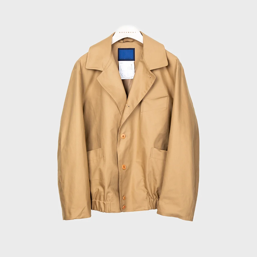 BEIGE COTTON CLASSIC BLOUSON