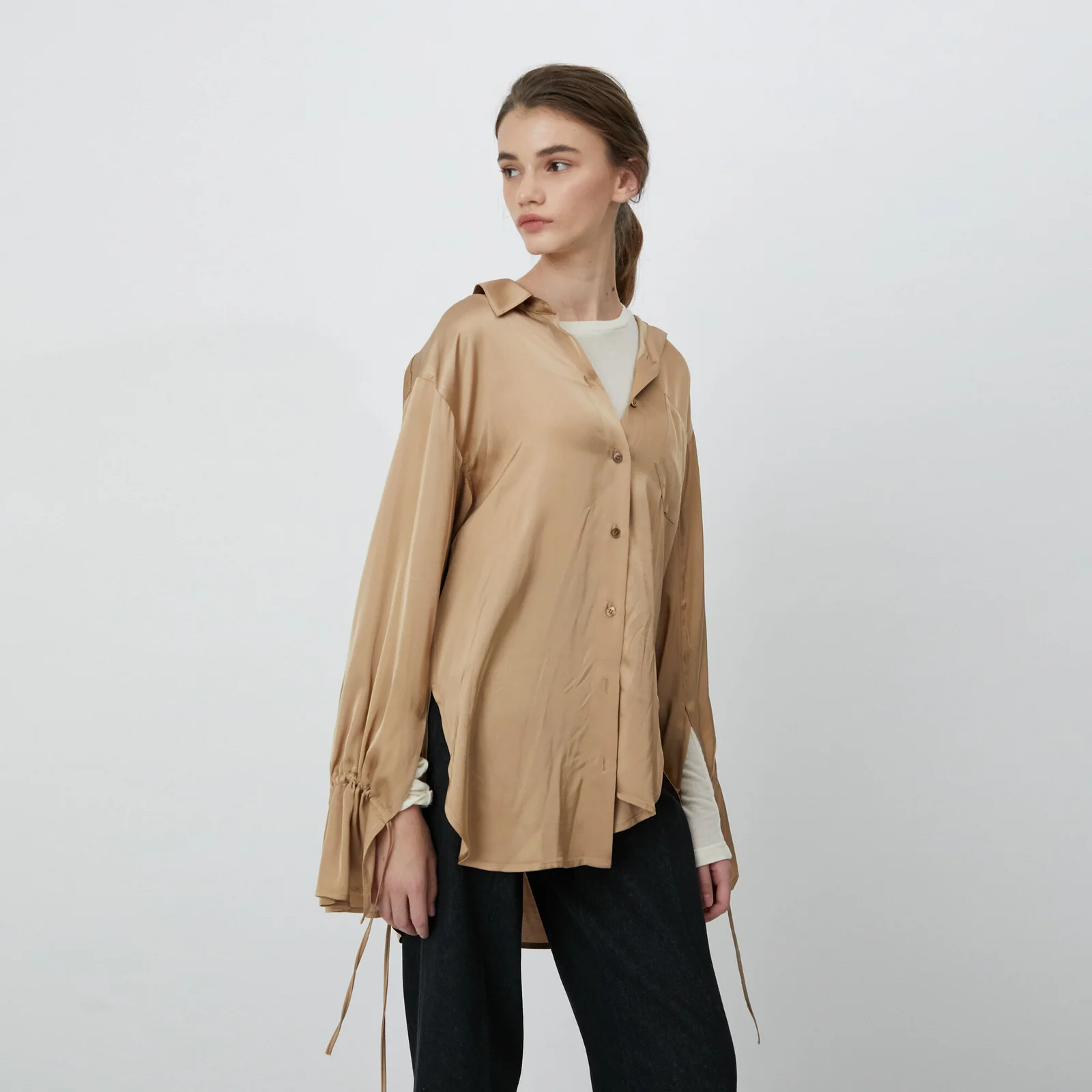 Shirt Classic S Beige