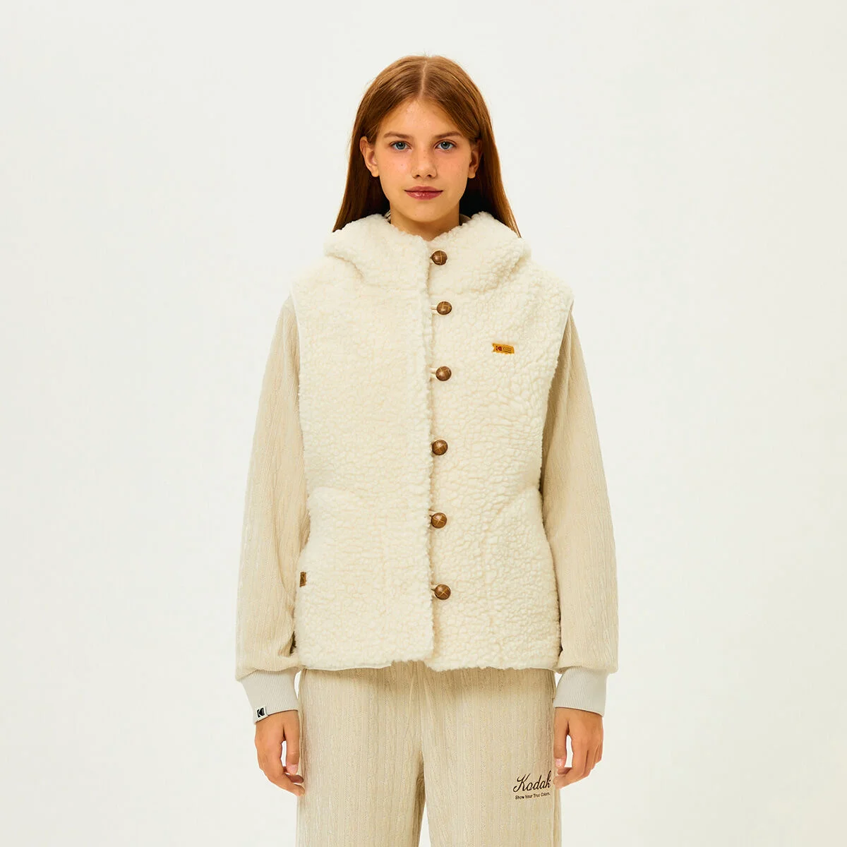 Brownie 連帽衫 搖粒絨 女裝 IVORY