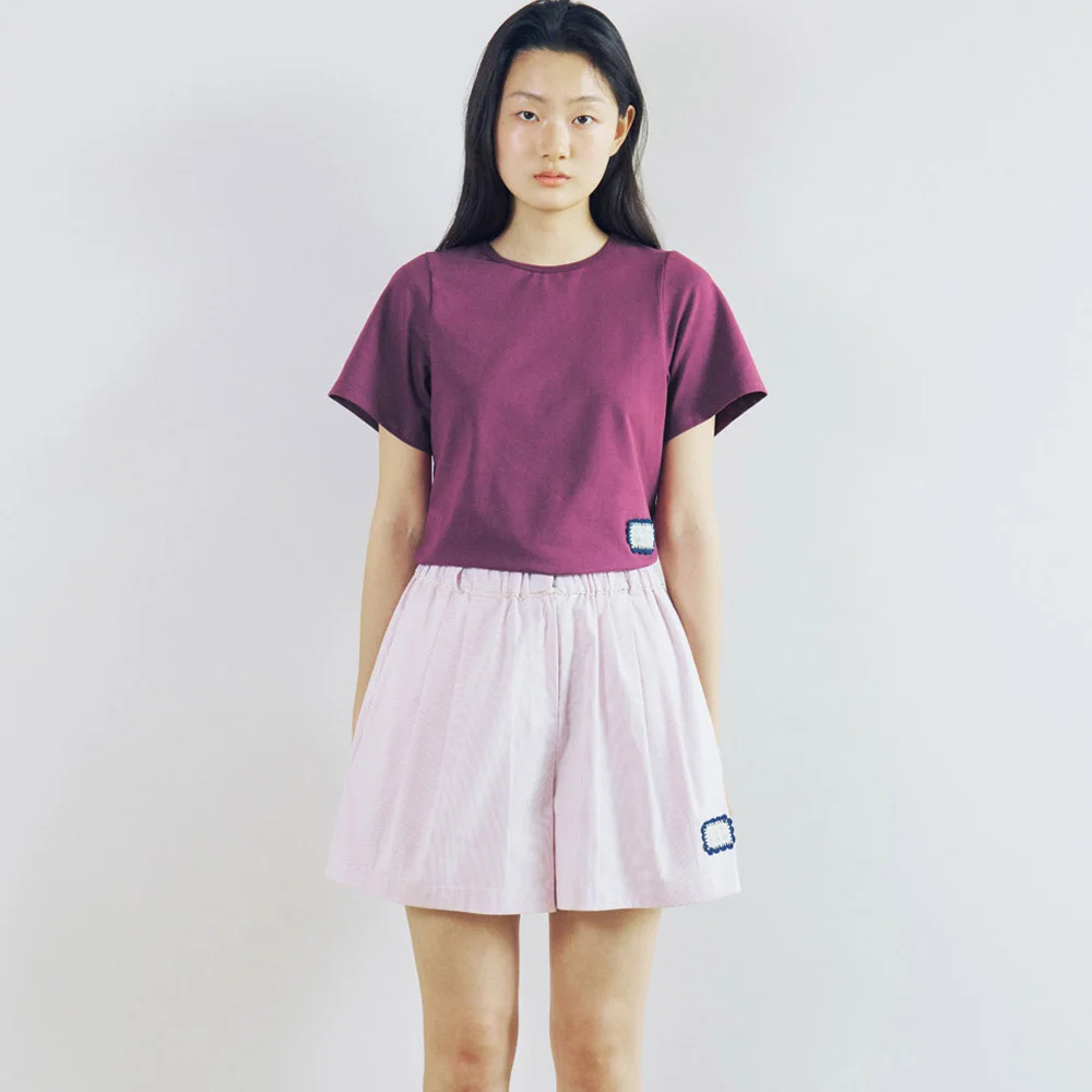 CROCHET TRIMMING PANTS : LILAC
