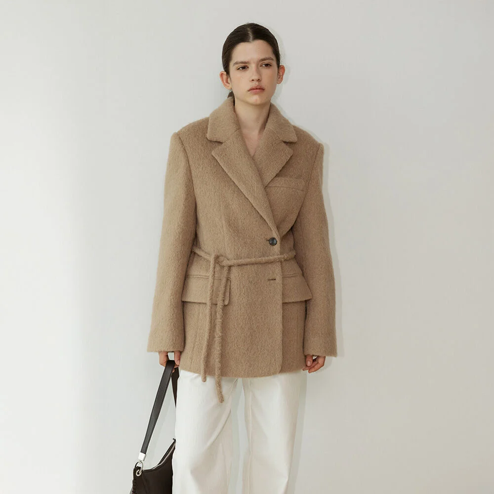 Boucle Belted Tailored Jacket SW5WJ411_2color