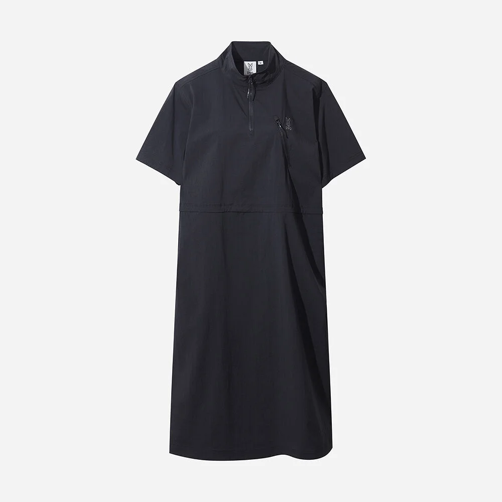 Ice Clash Stand Neck 連衣裙 女裝(BLACK(黑色))