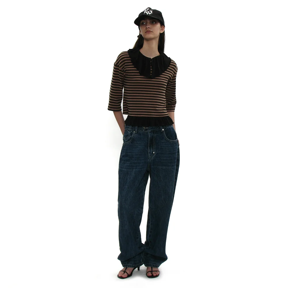 CINCH-BACK ROUNDING JEANS_DEEP BLUE