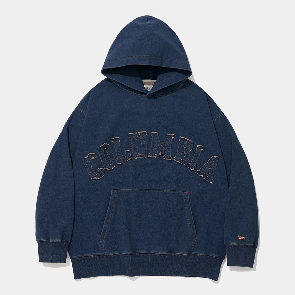 BIG ARCH DENIM TERRY HOODIE_MIDNIGHT JEAN