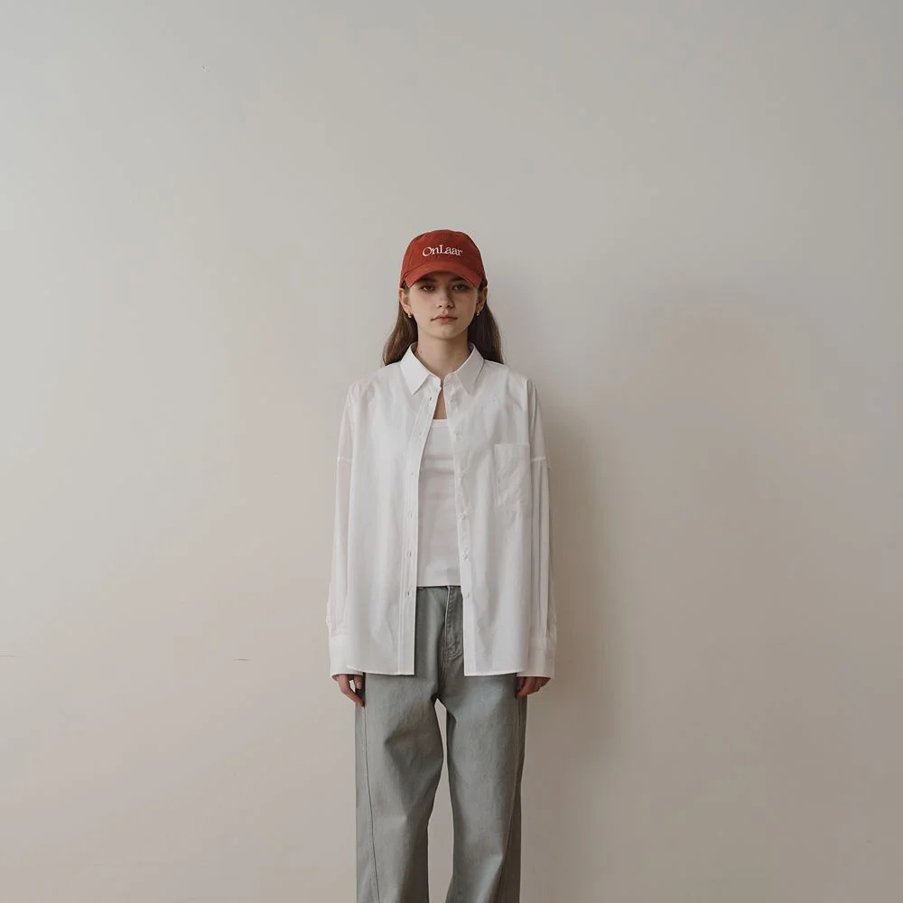 Natural Crisp Cotton Shirt (Ivory)