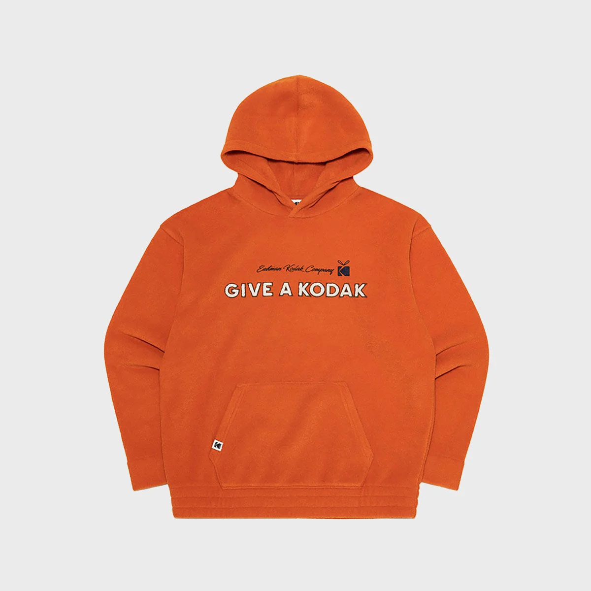 字母印花 搖粒絨 連帽T恤 ORANGE
