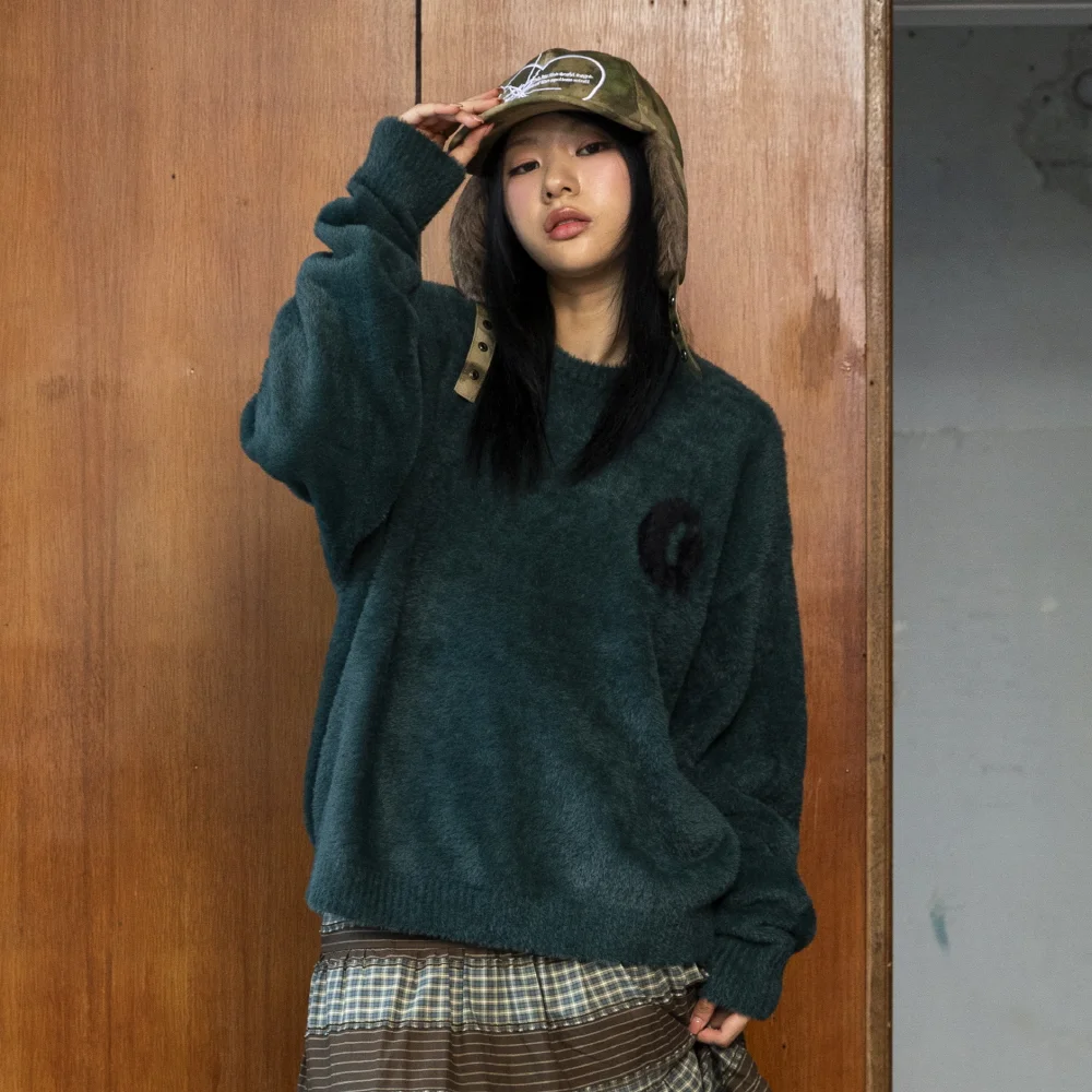 GNT066 Lapin Hairy 套頭 針織衫 (GREEN)