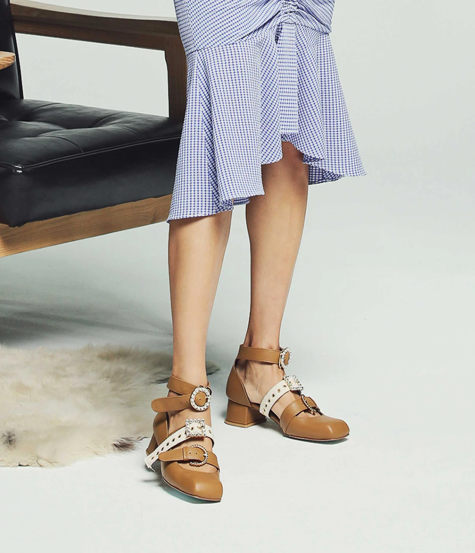 Mocha shelley Strap Shoes Shelley 肩帶 鞋 摩卡色