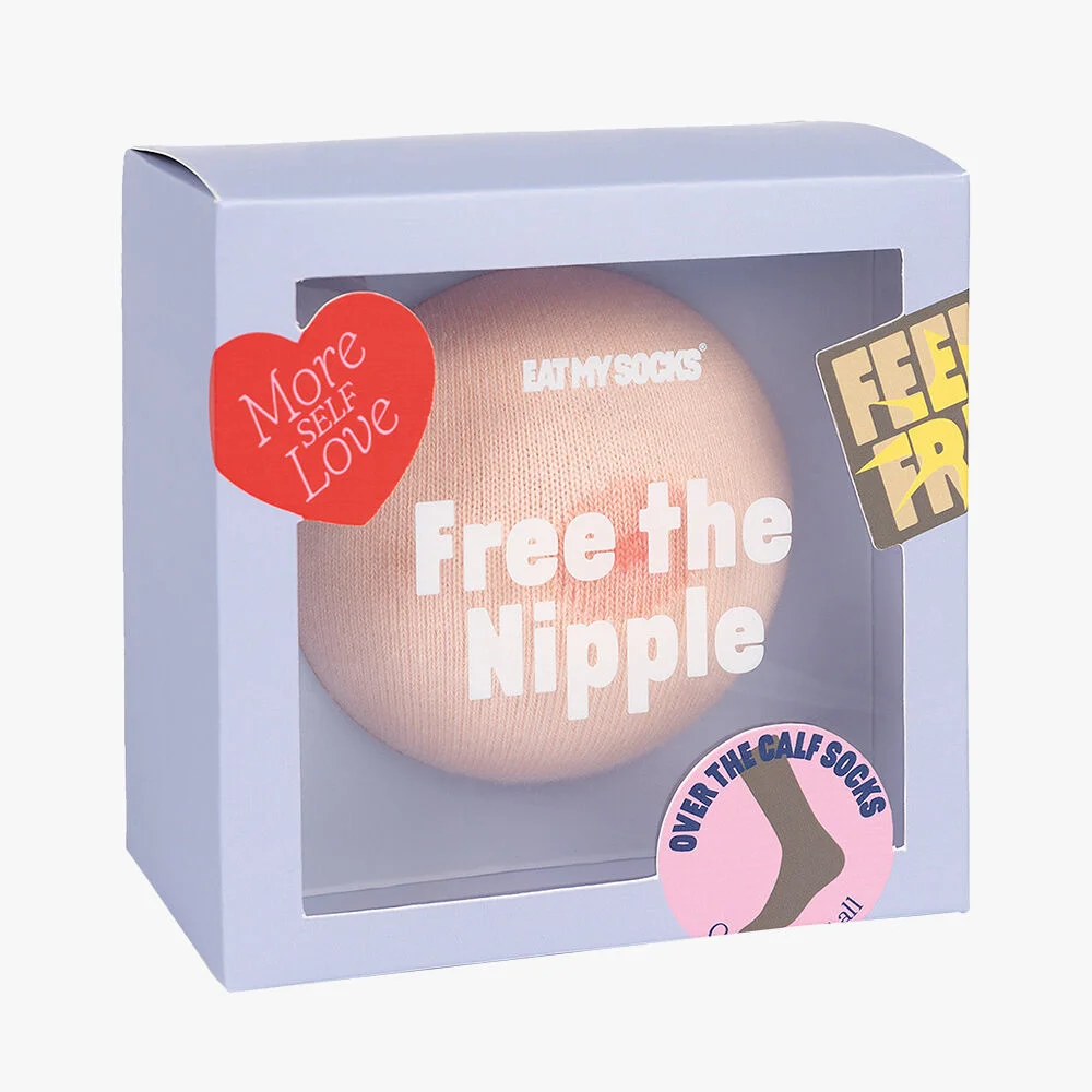 Eat My Socks 3D Free the Nipple White Free de 乳貼 白色 襪 襪