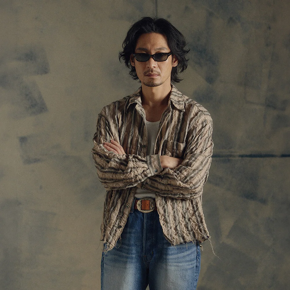 PARADISE SHIRT JACEKT (BROWN&GREY)