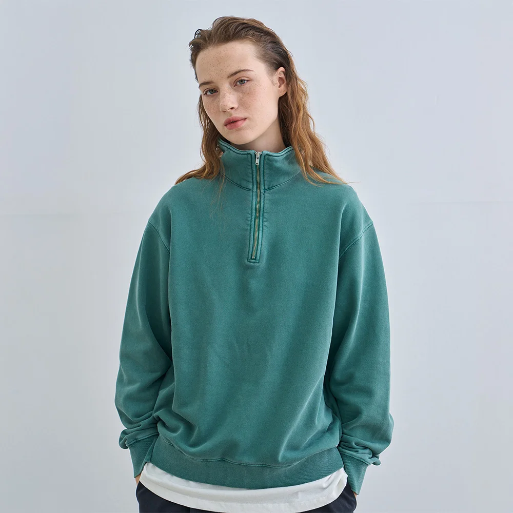 Pigment Dyed Half Zip-Up_4 color