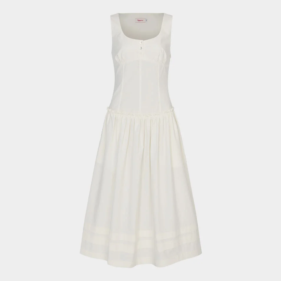 Villa Long Dress (Cream)