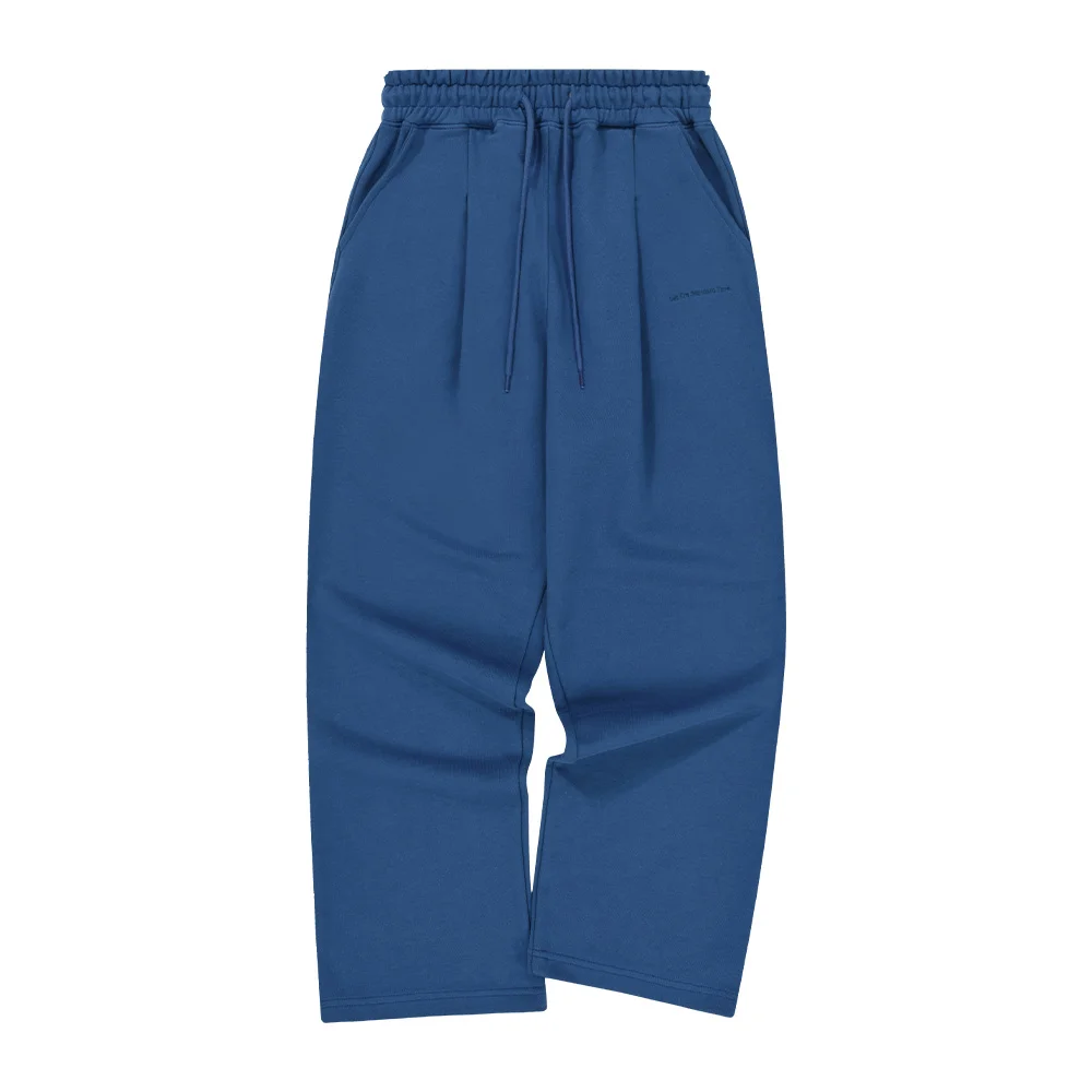 Relaxed Pintuck wide pants Deep blue