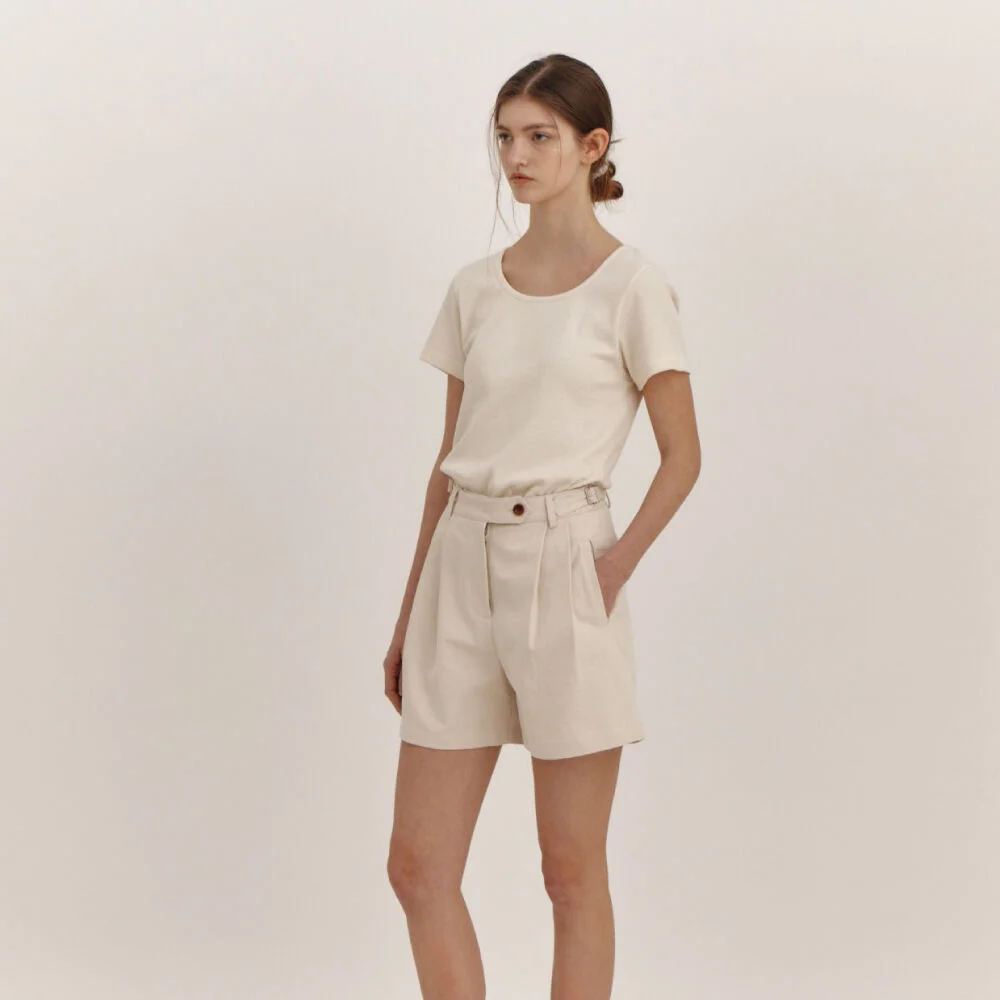 Basic Cotton Shorts(Natural)
