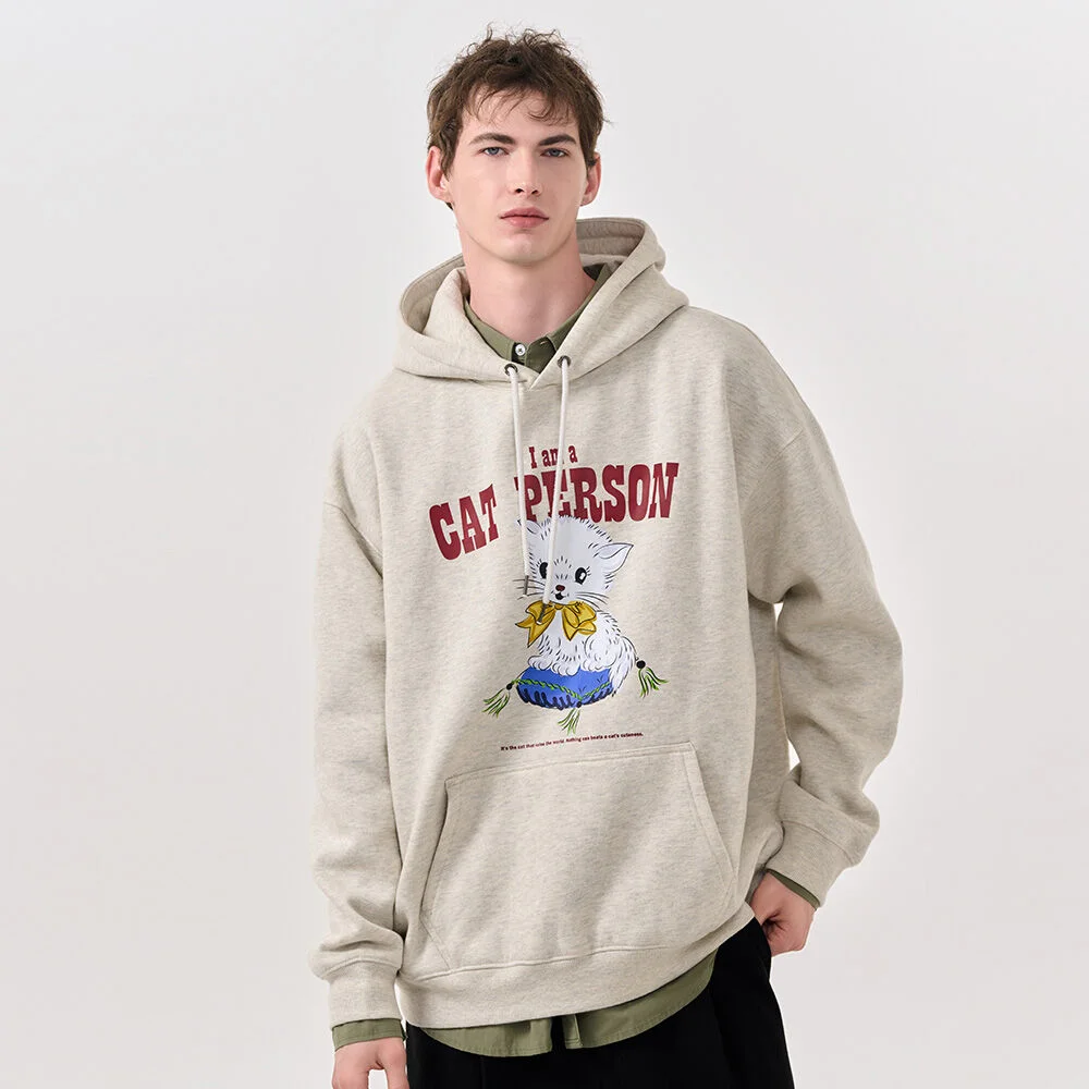 UNISEX Little 動物 寬鬆版型 加絨 連帽衫 / SBD4U02014