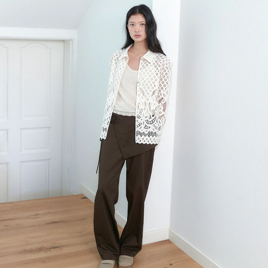 TIE WRAP SLACKS PANTS