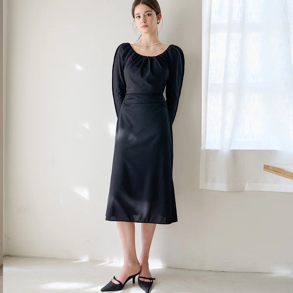 Lautre Miu Puff Black Dress