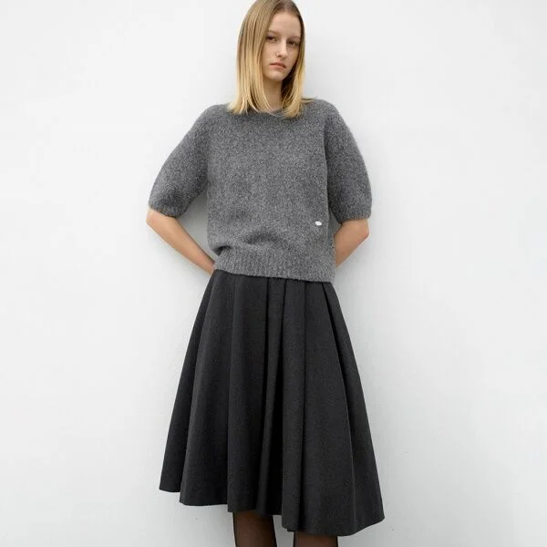 RACOON LIKE HALF SLEEVE KNIT(T-7152)