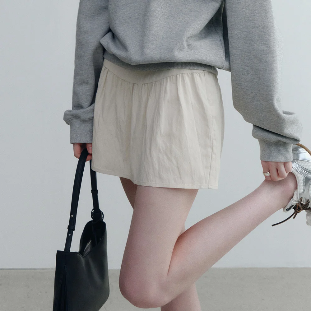 Darin Shirring PantSkirt (Beige)