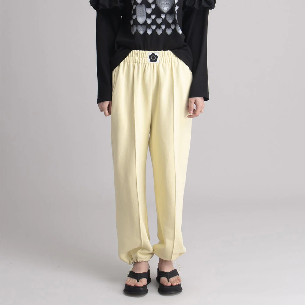 PIN TUCK STRING PANTS YELLOW