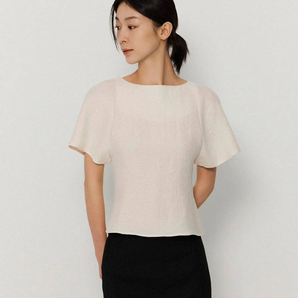 ellie short blouse_cream