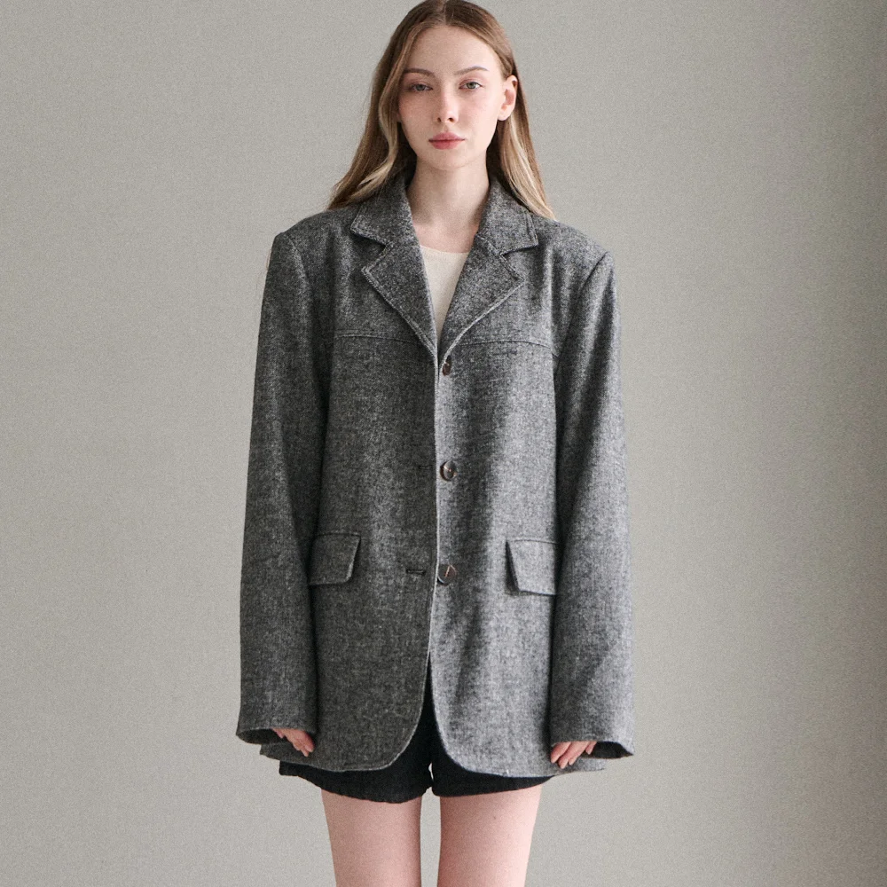 Wool herringbone jacket