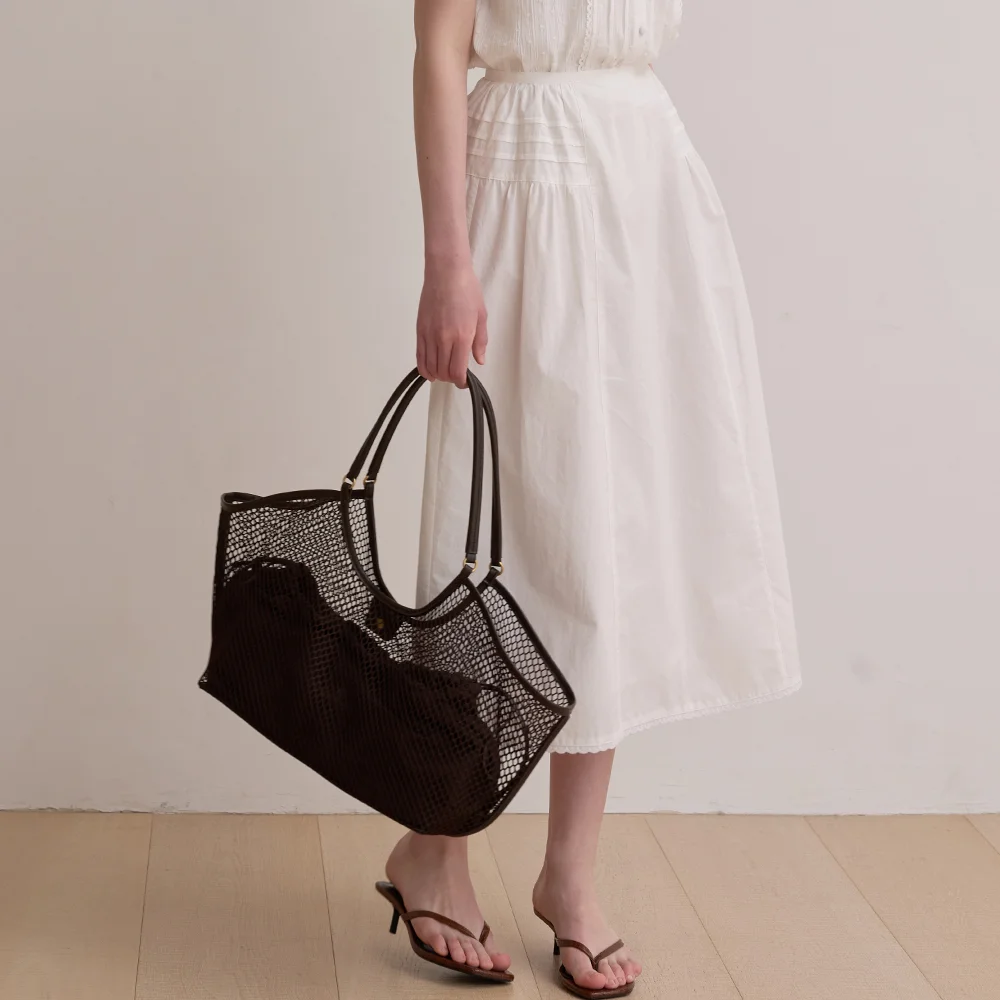 Shirring Flare Skirt - White