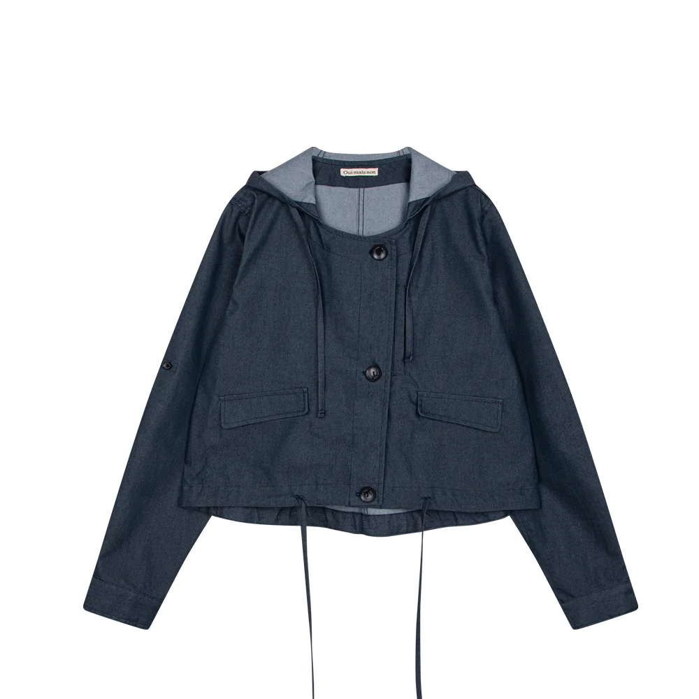 Denim standard hoodie jacket