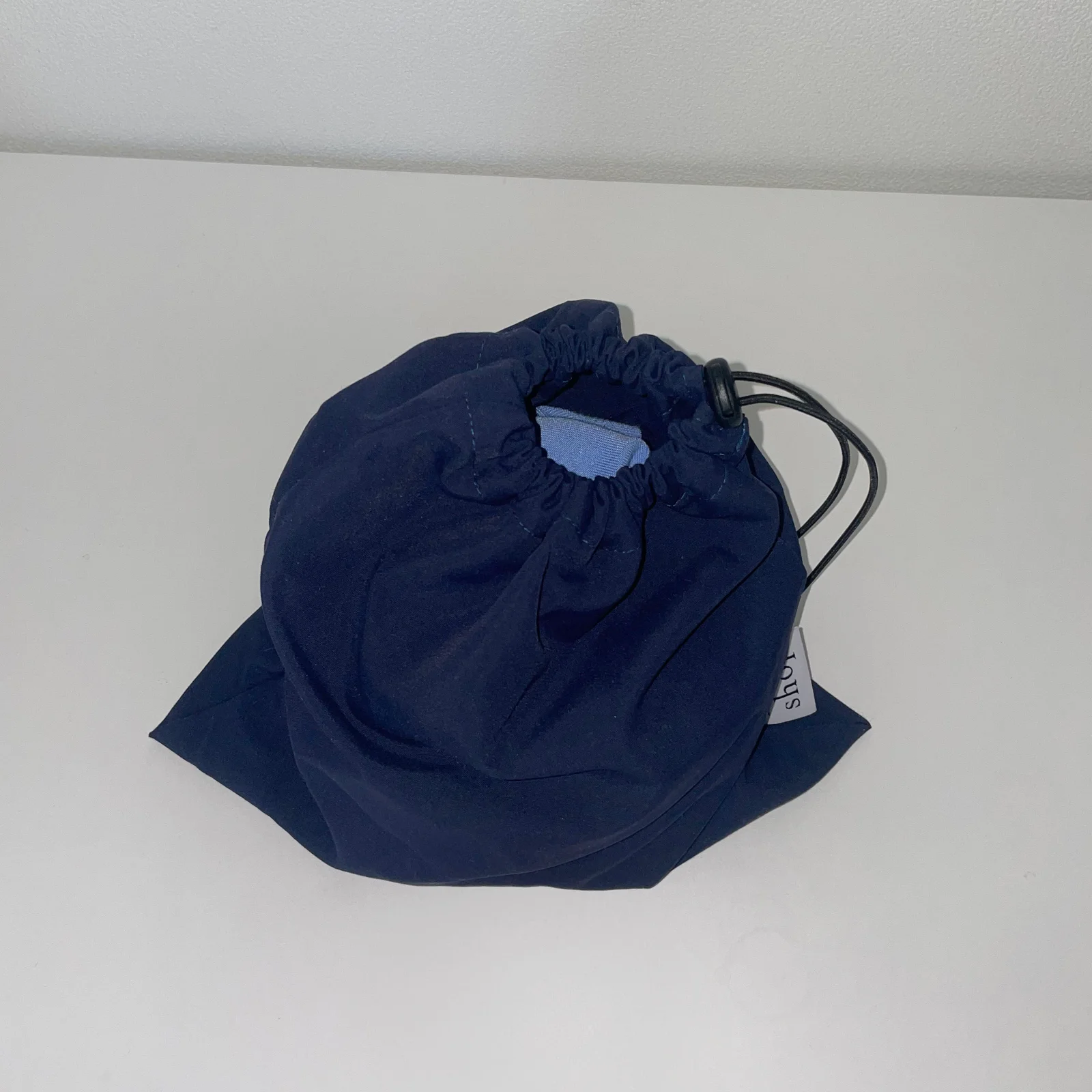 recycle string pouch / midnight navy 化妝袋