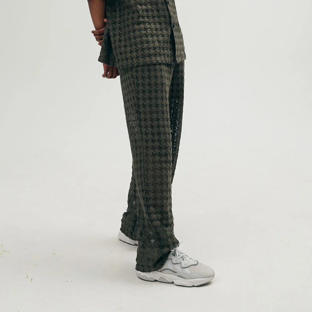 Khaki Knit Relax Fit Pants
