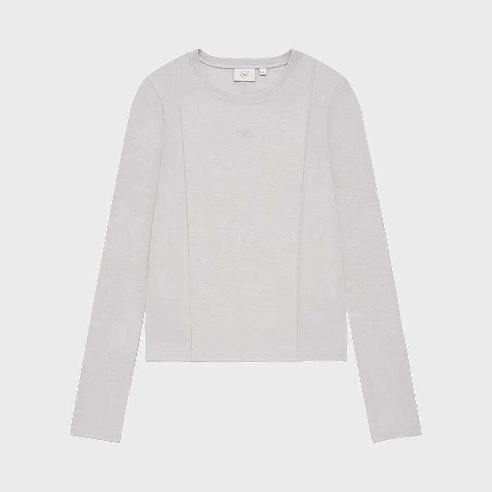 女裝 圓領 修身 長袖 Light Gray