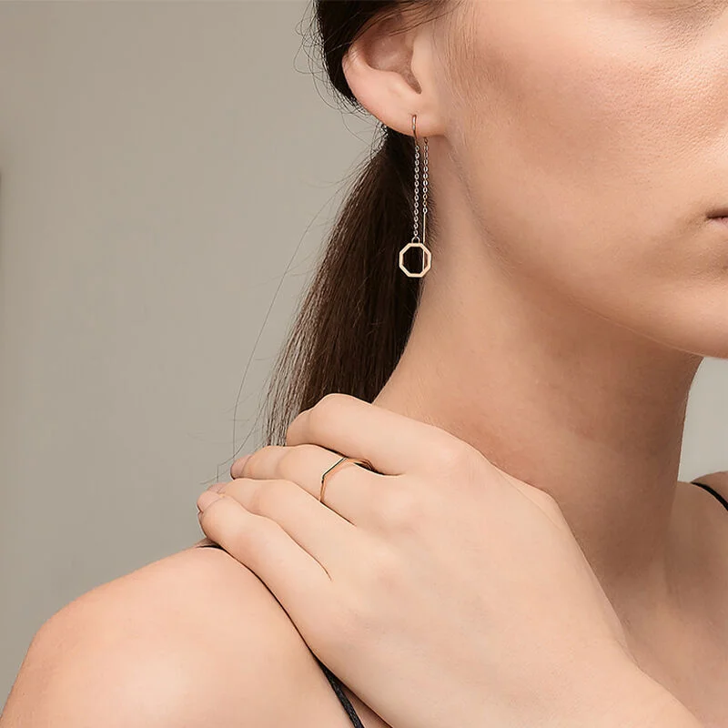 OKTO FOUNTAIN EARRINGS ROSE GOLD