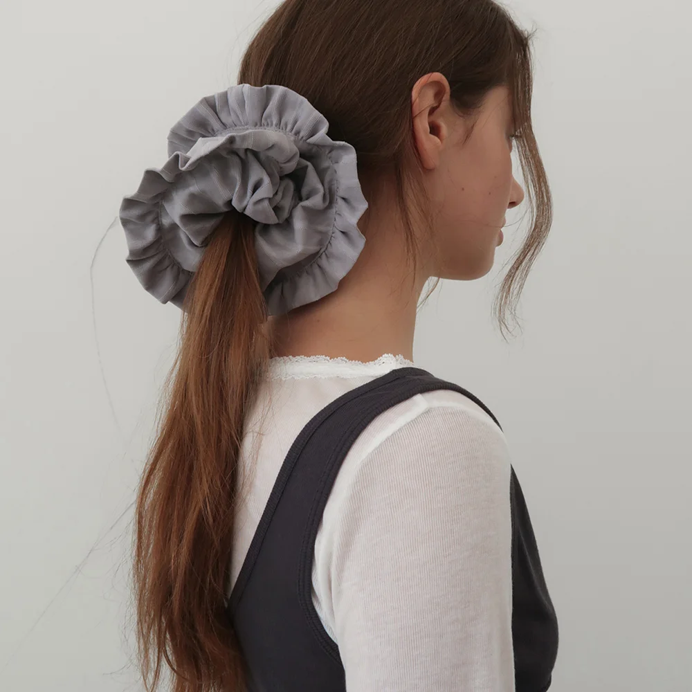 STRIPE BIG SCRUNCHIE (grey)