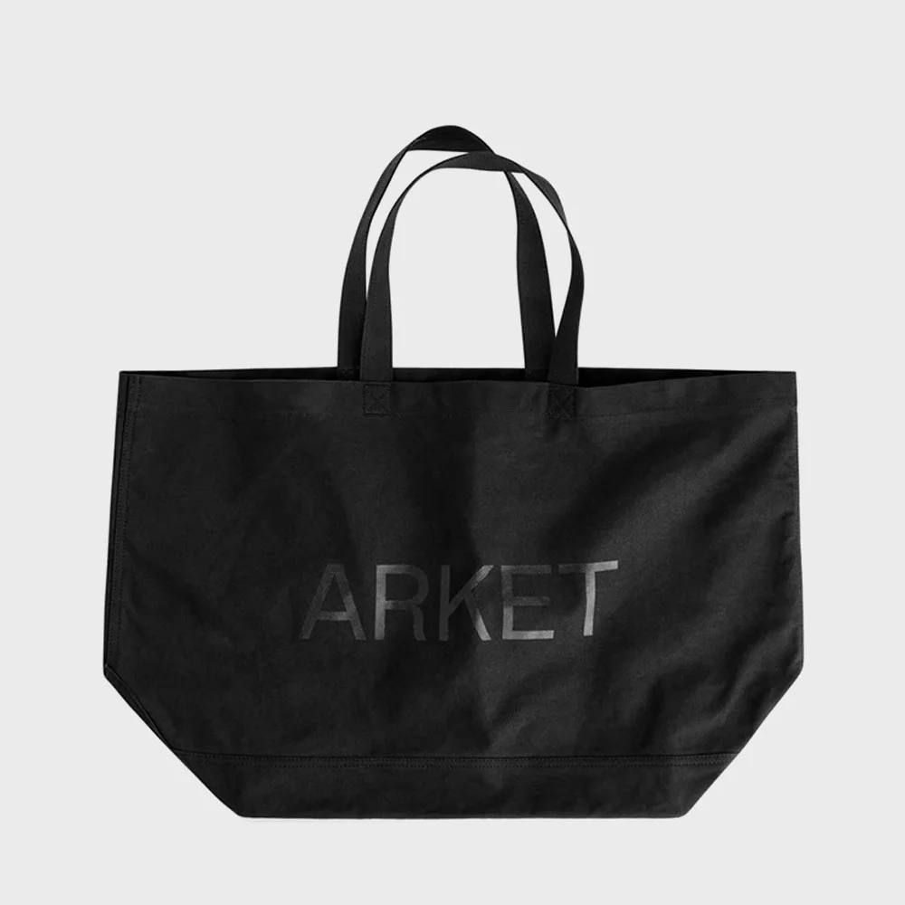 ARKET 寬鬆 帆布 手提袋 (1041784-004) (Black)