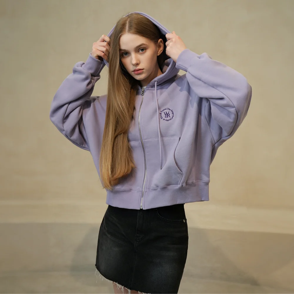 WT-02 DAILY HOODED ZIP UP_PURPLE