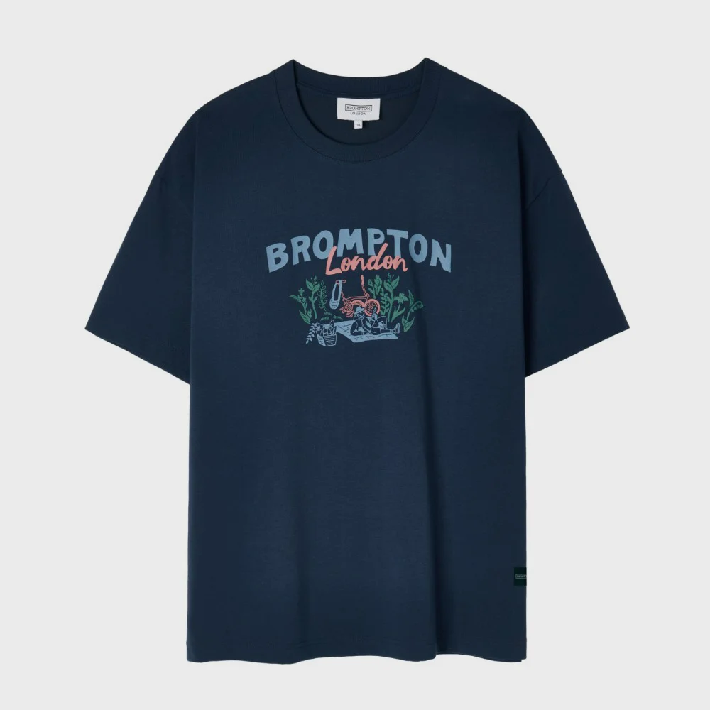 PICNIC GRAPHIC HALF SLEEVE T-SHIRT - NAVY (P262UTS132)
