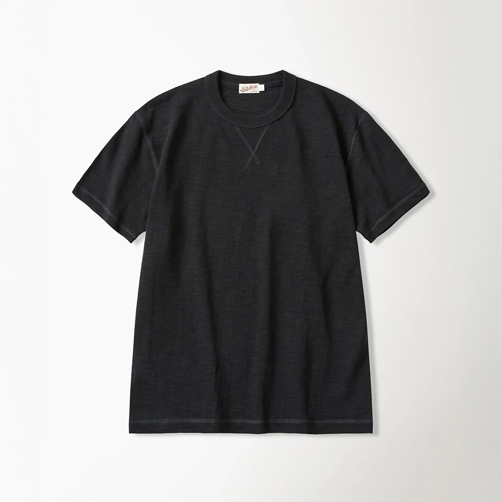 10.5 oz USA Cotton Tubular Gusset Tee Black