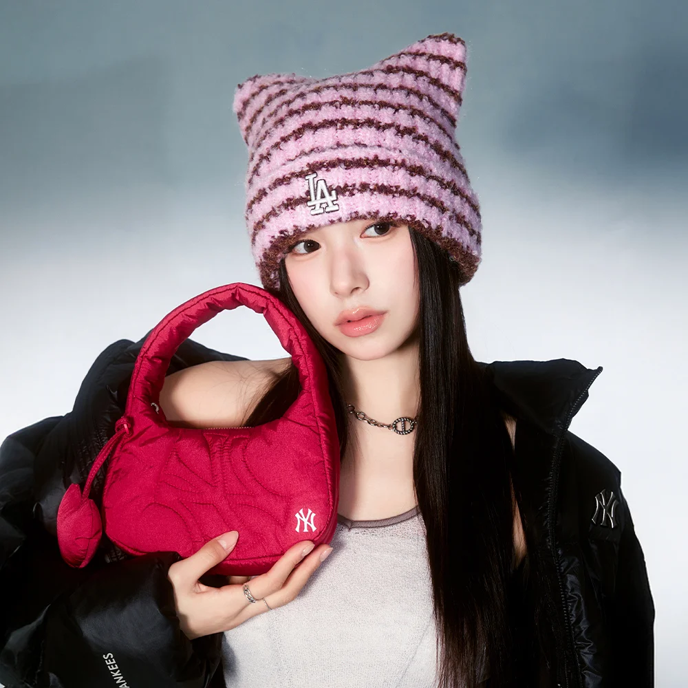 基本款 運動風 縫線 迷你 Hobo Bag NY (Red)