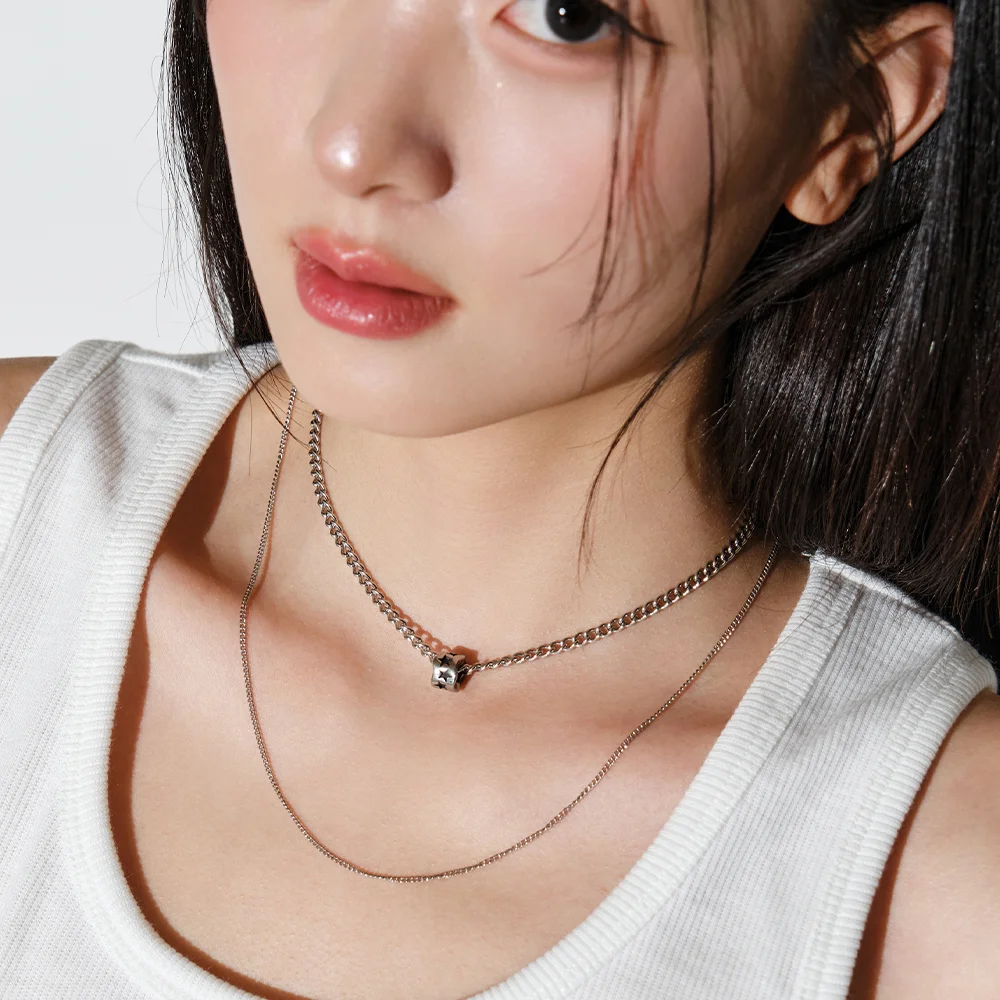 雙重 街頭 星星 鏈條 Necklace